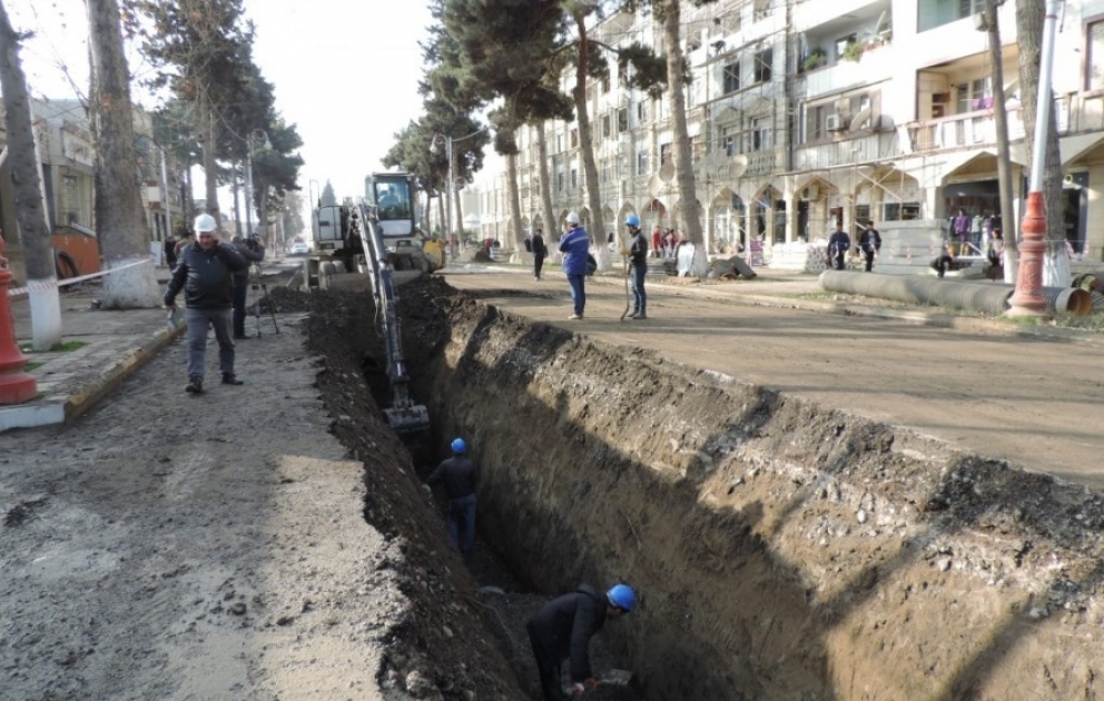 Xaçmaz şəhərinin su təchizatı və kanalizasiya sistemlərinin yenidən qurulmasının son mərhələsi icra olunur