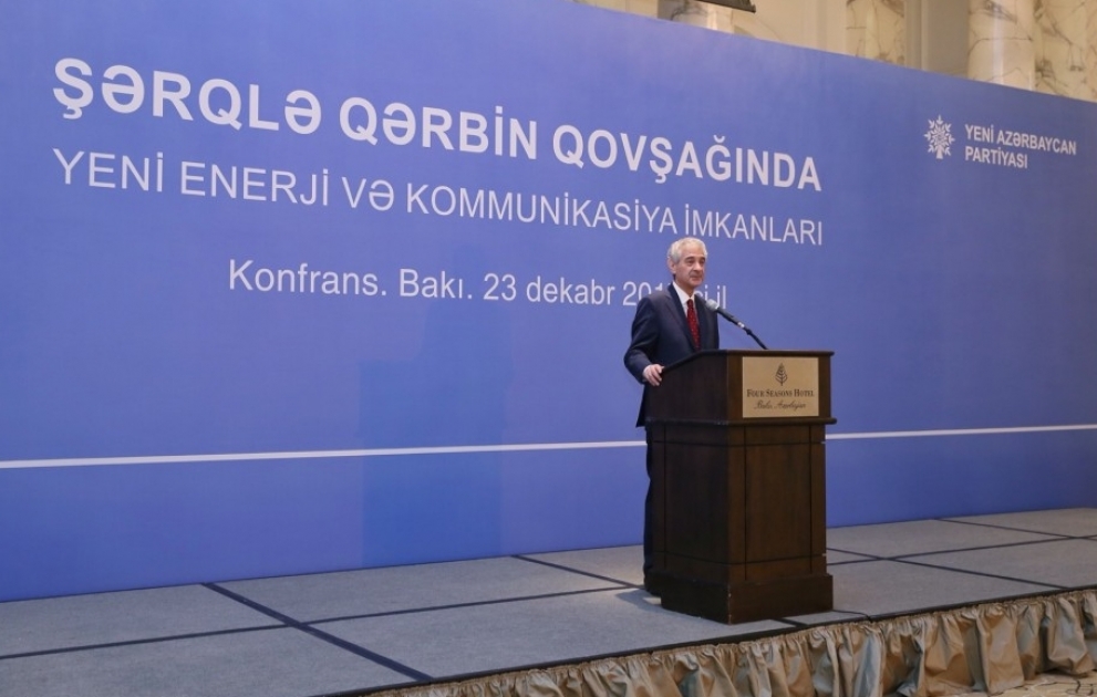 Bakıda “Şərqlə Qərbin qovşağında yeni enerji və kommunikasiya imkanları” mövzusunda konfrans keçirilib