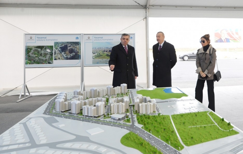 President Ilham Aliyev attended groundbreaking ceremony of first building in MIDA Hovsan Residential Complex