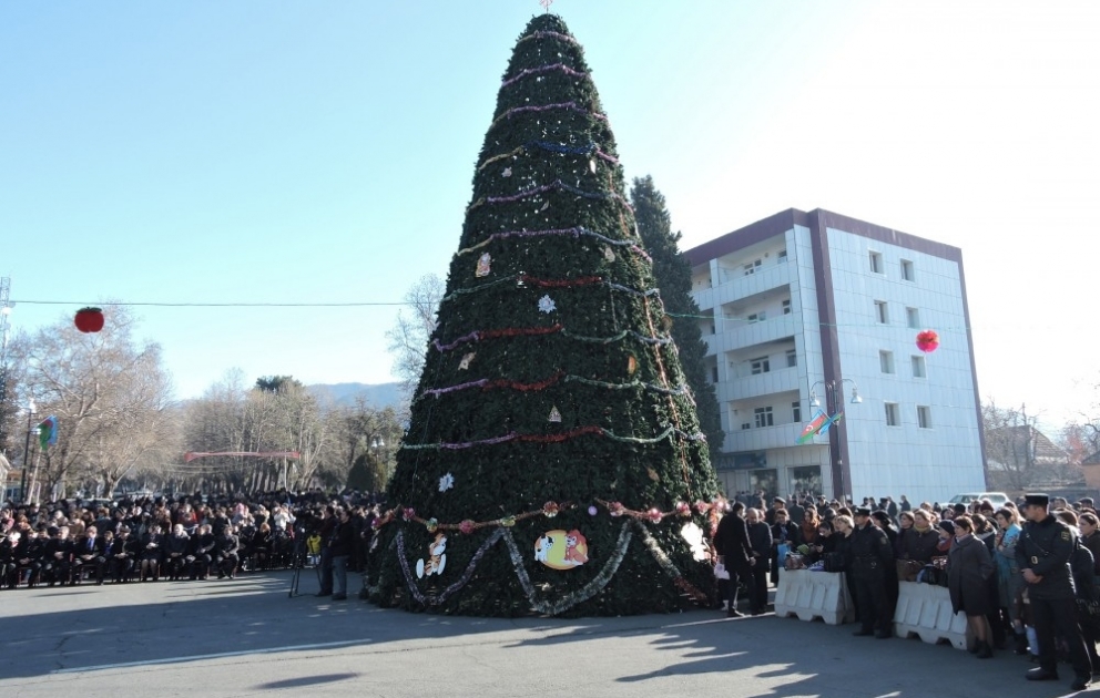 Qaxda Yeni ilin gəlişi qeyd olunub