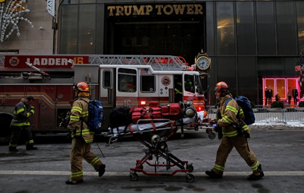 Nyu-Yorkda “Trump Tower” binasında yanğın zamanı iki nəfər xəsarət alıb