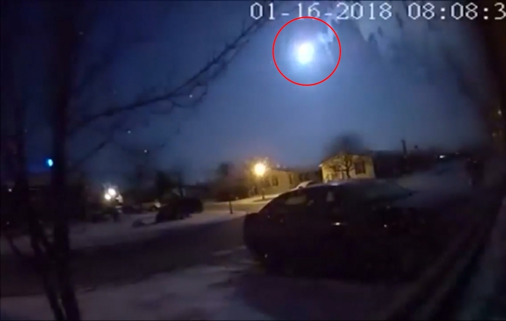 Meteor caught on cameras in Michigan
