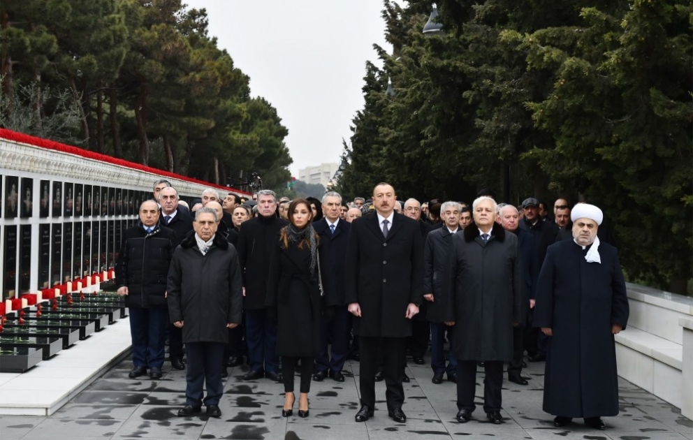 President Ilham Aliyev paid tribute to 20 January martyrs