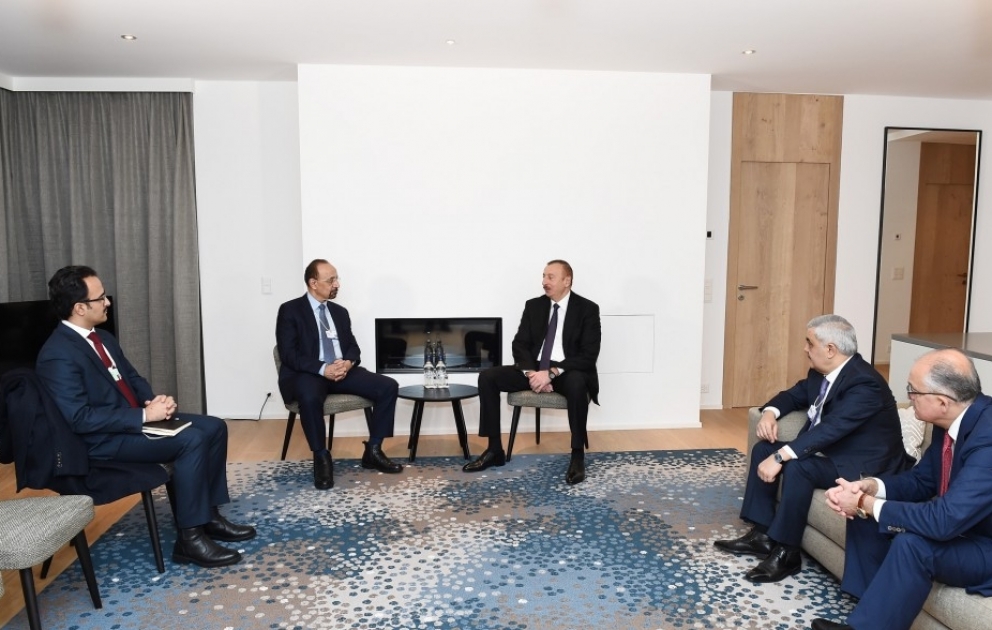 Le président Ilham Aliyev rencontre le ministre saoudien Khalid Al-Falih à Davos