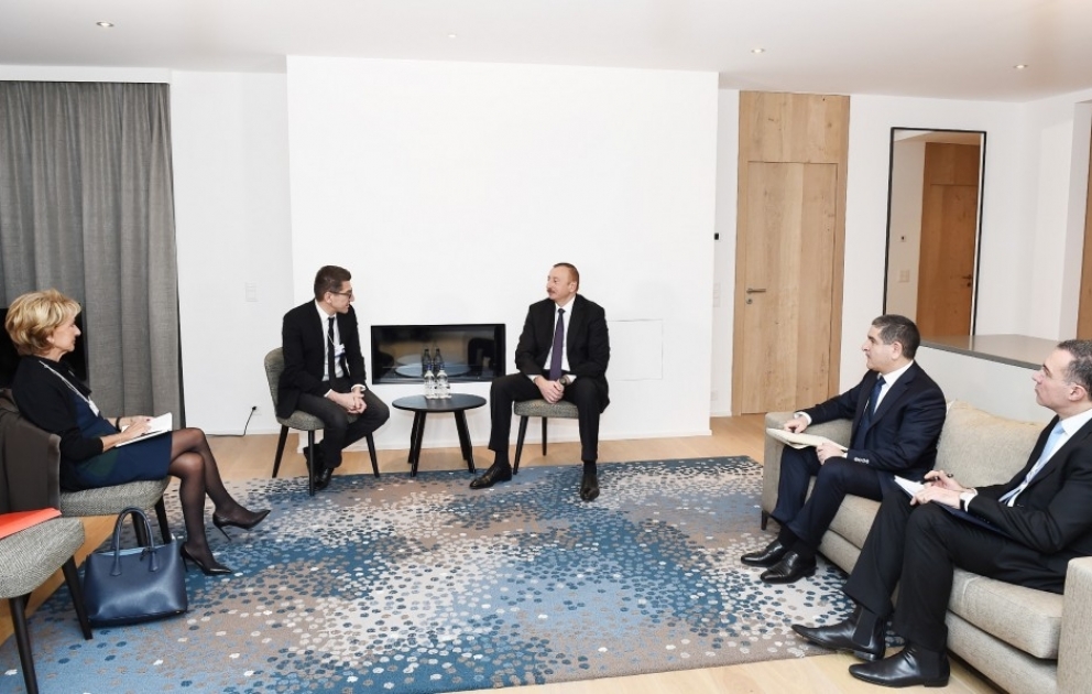 Rencontre entre le président Ilham Aliyev et le PDG de Lazard Frères à Davos