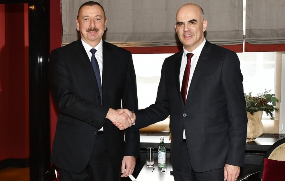 Azərbaycan Prezidenti İlham Əliyevin və İsveçrə Prezidenti Alain Bersetin görüşü olub