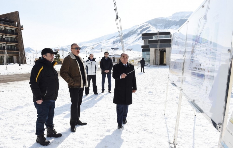 Prezident İlham Əliyev Qusarda “Şahdağ” qış-yay turizm kompleksinin növbəti inkişaf planları ilə tanış olub