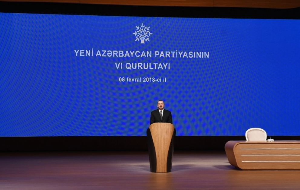 Bakıda Yeni Azərbaycan Partiyasının VI qurultayı keçirilib