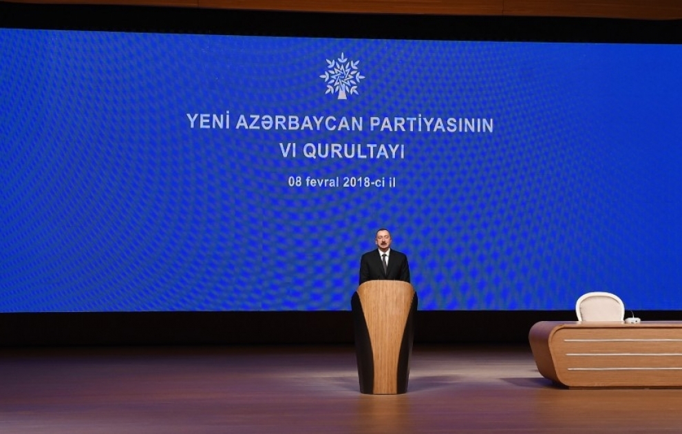 Baku: VI. Kongress der Partei Neues Aserbaidschan