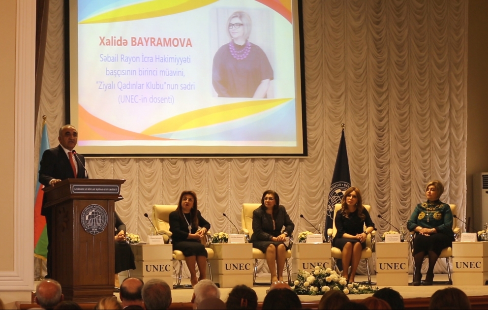 “UNEC qadınları elm dünyasında: yeni çağırışlar və imkanlar” mövzusunda elmi-praktiki konfrans keçirilib