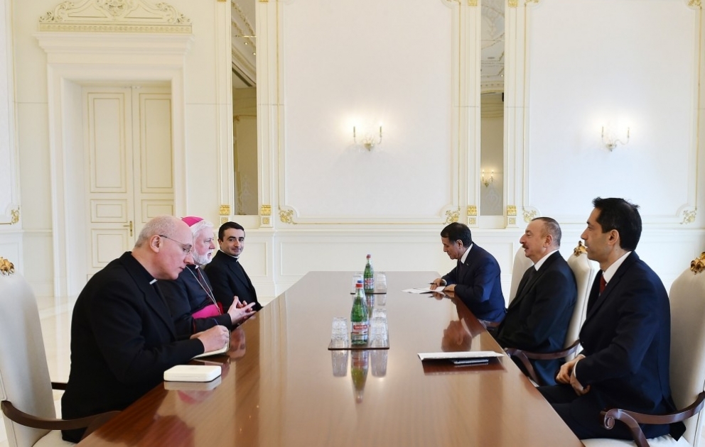 Le président azerbaïdjanais reçoit une délégation du Saint-Siège