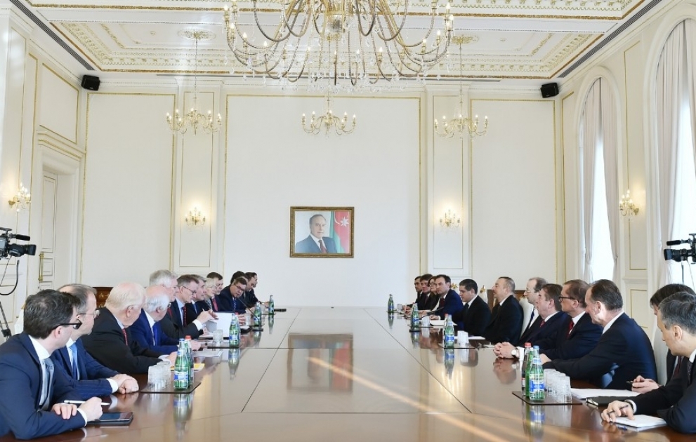 Entretien du président Ilham Aliyev avec une délégation allemande