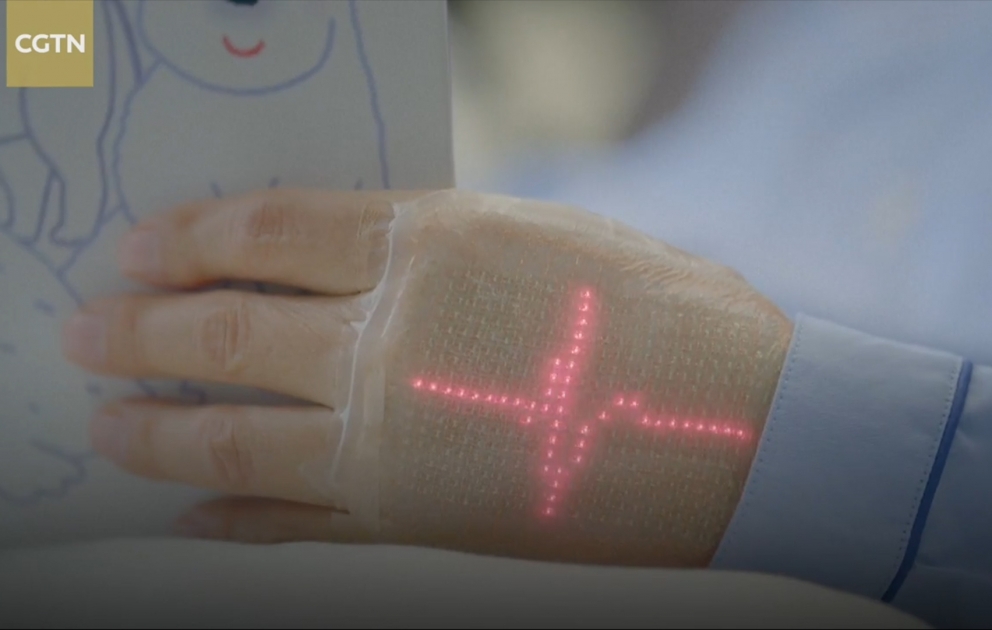 Forscher aus Japan haben ein ultradünnes und elastisches Display für den Handrücken entwickelt