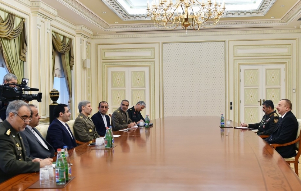 President Ilham Aliyev received delegation led by Iranian minister of defence and armed forces logistics