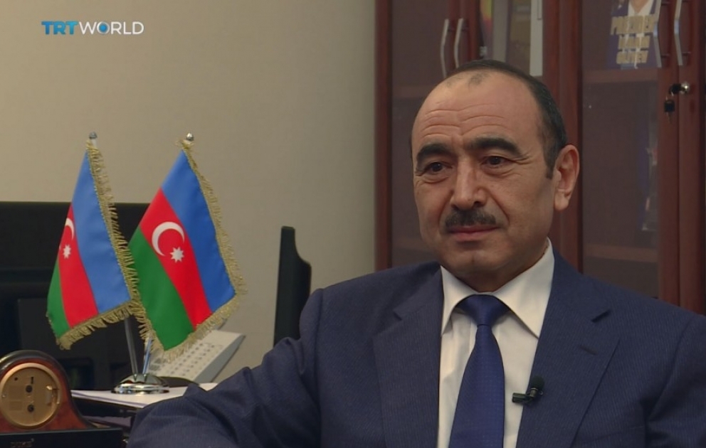 Azərbaycan Prezidentinin ictimai-siyasi məsələlər üzrə köməkçisi Əli Həsənov Türkiyənin TRT WORLD kanalına geniş müsahibə verib