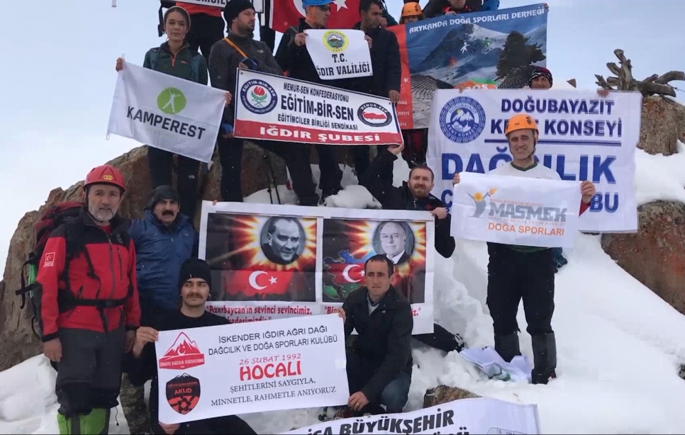 Xocalı soyqırımı qurbanlarının xatirəsi Haçadağın zirvəsində də yad edilib