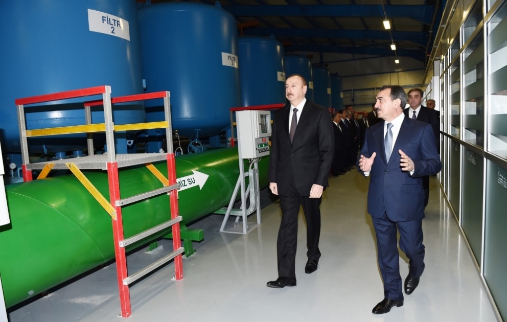 President Ilham Aliyev launched water supply system in Mingachevir