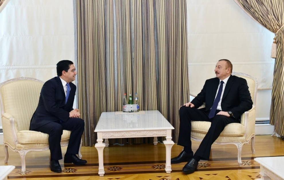 Le président Ilham Aliyev a reçu le ministre marocain des Affaires étrangères et de la Coopération internationale