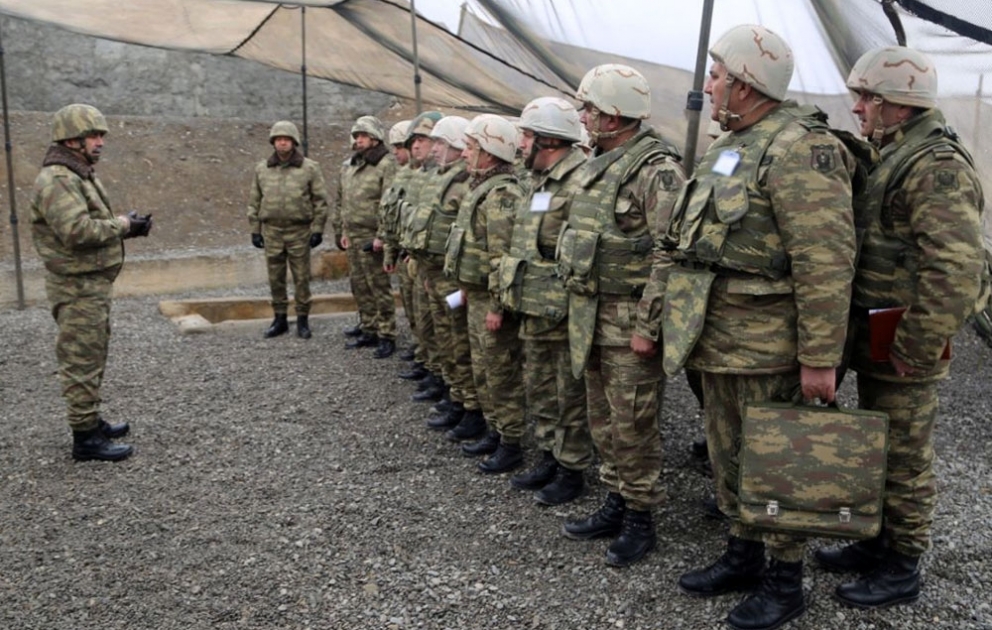 During the exercises, the terrain reconnaissance was conducted