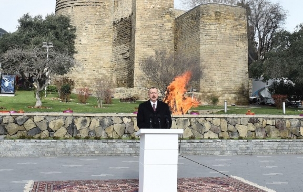 Le président Ilham Aliyev participe aux festivités organisées à l’occasion de la fête de Novrouz