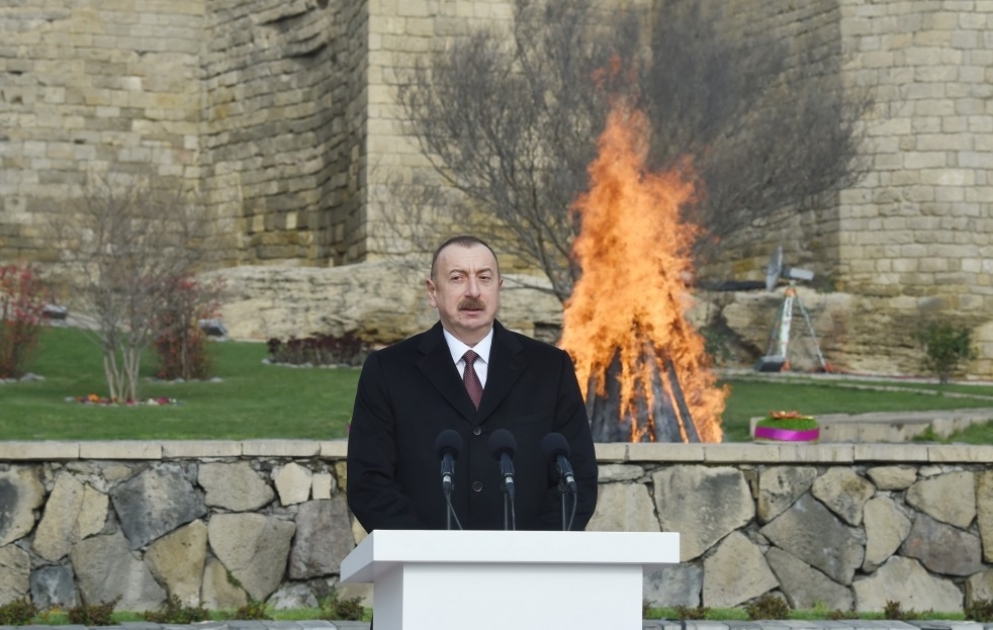 Prezident İlham Əliyev Novruz bayramı münasibətilə ümumxalq şənliyində iştirak edib