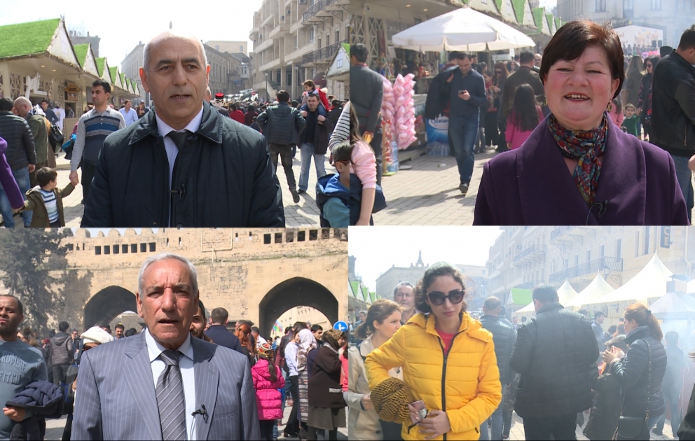 Paytaxtımızın qonaqları və sakinlərinin Novruz təbriki