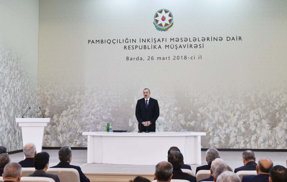 President Ilham Aliyev chaired republican conference on development of cotton-growing