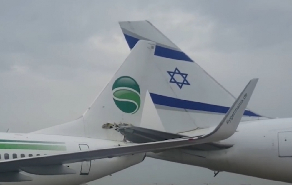 Two passenger planes collide in Tel Aviv airport
