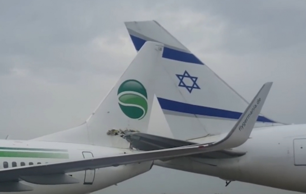 Zwei Flugzeuge am Flughafen von Tel Aviv zusammengestoßen