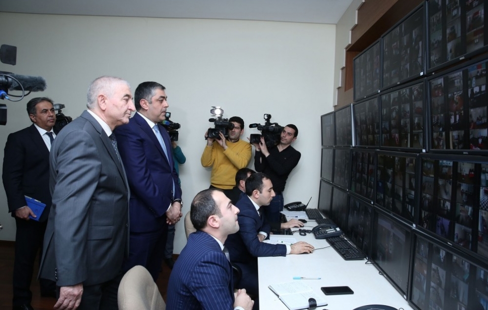 Prezident seçkiləri ilə əlaqədar veb-kameralara texniki nəzarət mərkəzinə baxış keçirilib