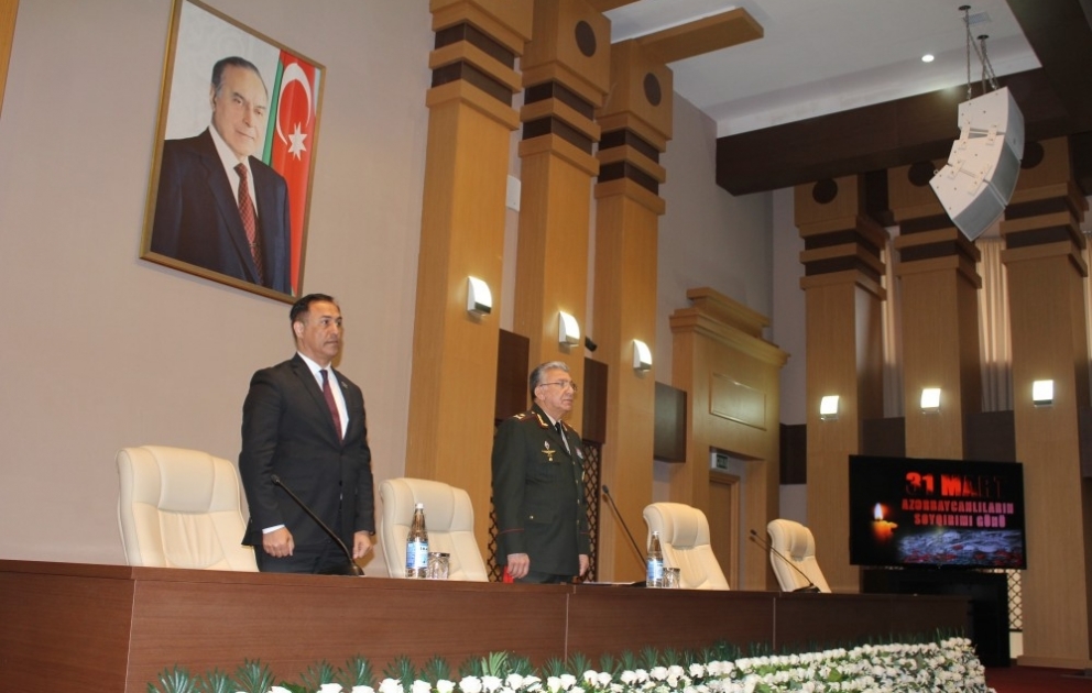 FHN Akademiyasında azərbaycanlıların soyqırımına həsr olunmuş anım mərasimi keçirilib