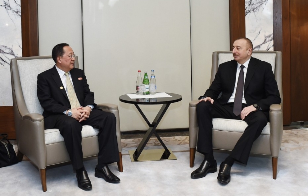 Le président Ilham Aliyev s’est entretenu avec une délégation conduite par le ministre nord-coréen des Affaires étrangères