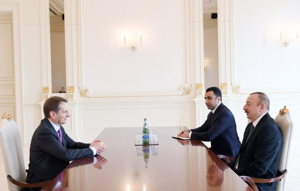 Entretien du président Ilham Aliyev avec le directeur du Service de renseignement extérieur russe