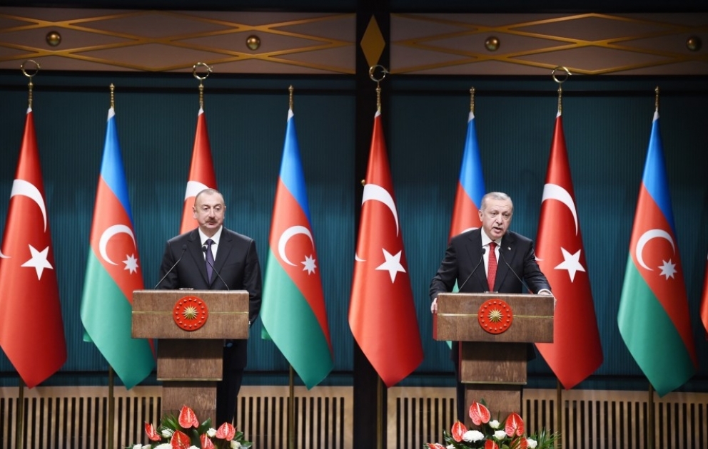 Azerbaijani, Turkish presidents made press statements