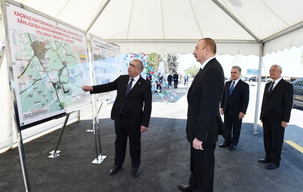 President Ilham Aliyev inaugurated newly-reconstructed Charkhi-Galaghan-Hajilar-Sayad-Mammadkhanli highway