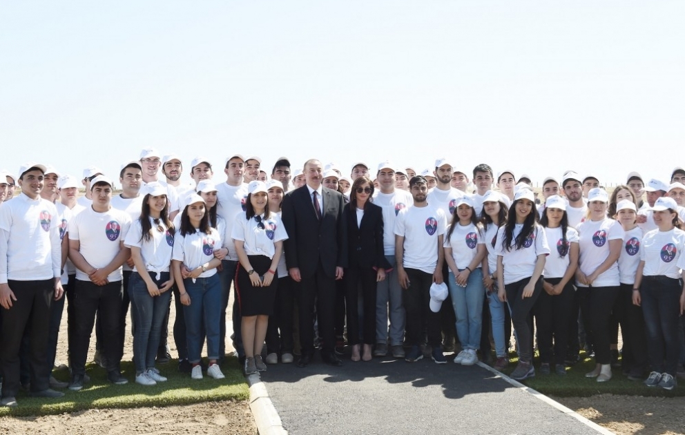 President Ilham Aliyev attended tree-planting campaign on the occasion of national leader Heydar Aliyev`s birthday