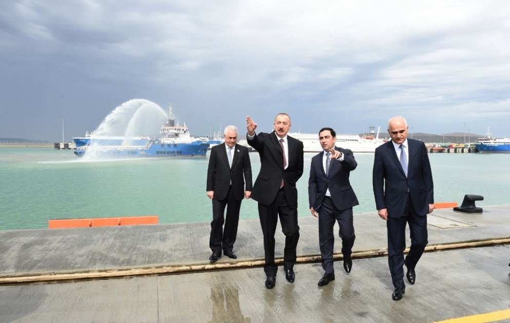President Ilham Aliyev attended opening of Baku International Sea Trade Port Complex