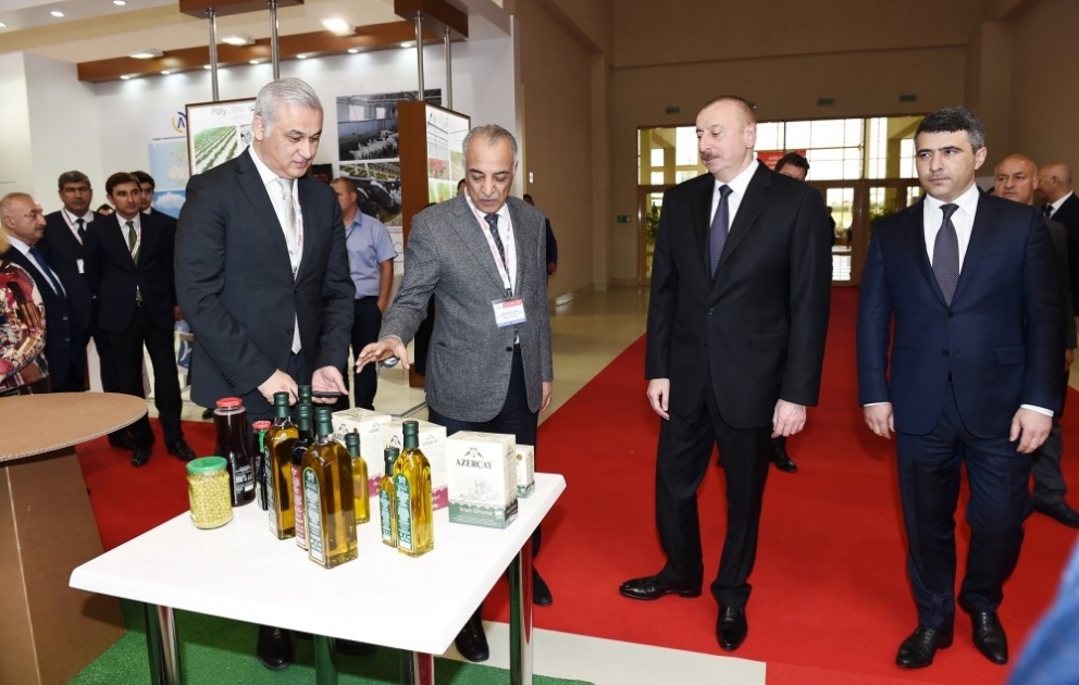 President Ilham Aliyev viewed 24th Azerbaijan International Food Industry exhibition and 12th Azerbaijan International Agriculture Exhibition