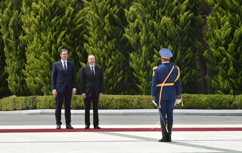 Official welcome ceremony was held for Serbaian President Aleksandar Vucic