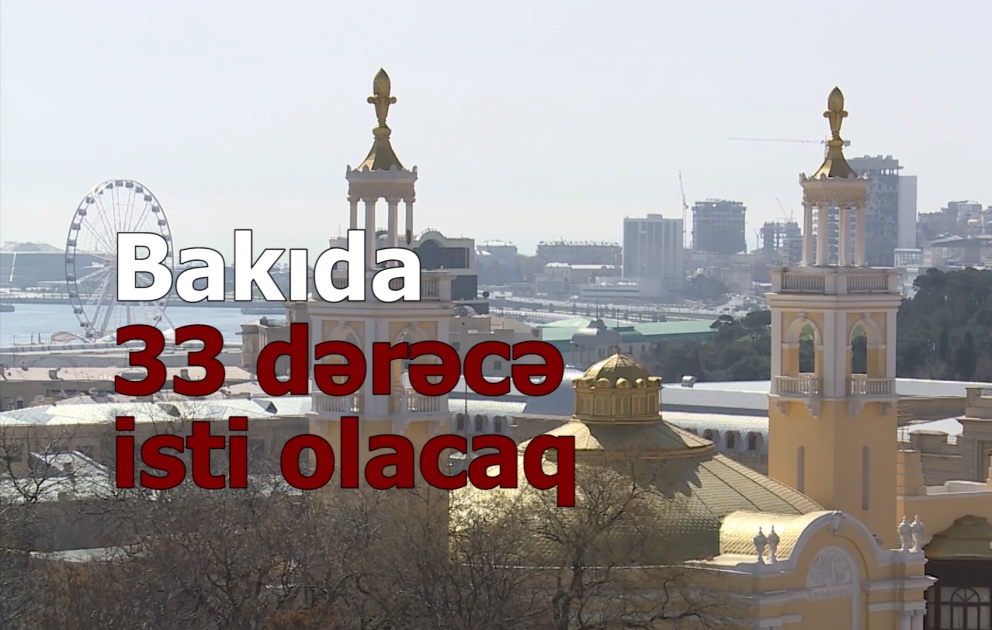Bakıda 33 dərəcə isti olacaq