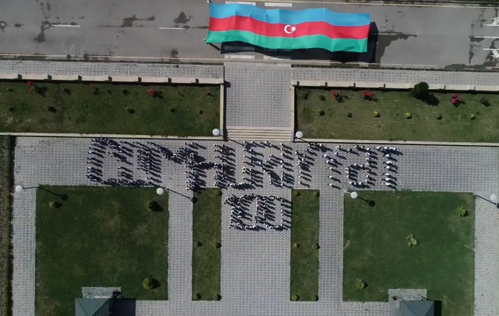 Xocavənd qəsəbəsində Azərbaycan Xalq Cümhuriyyətinin 100 illiyi ilə bağlı fləşmob