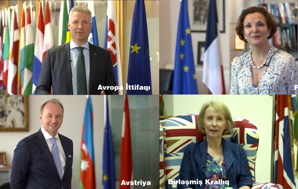 Avropa səfirləri xalqımızı Azərbaycan dilində təbrik etdi