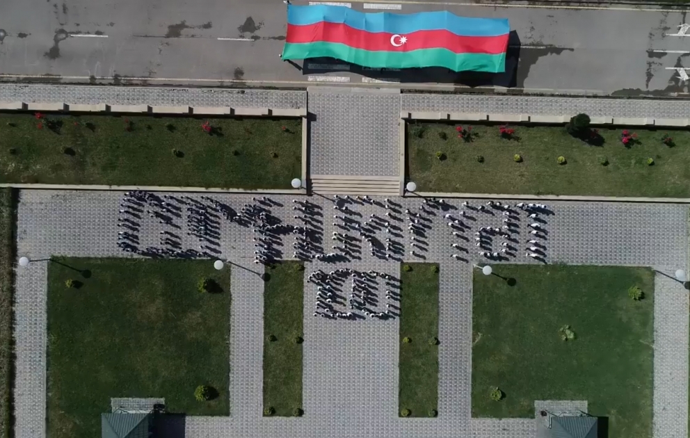 Flashmob on centennial of Azerbaijan Democratic Republic held in Khojavand