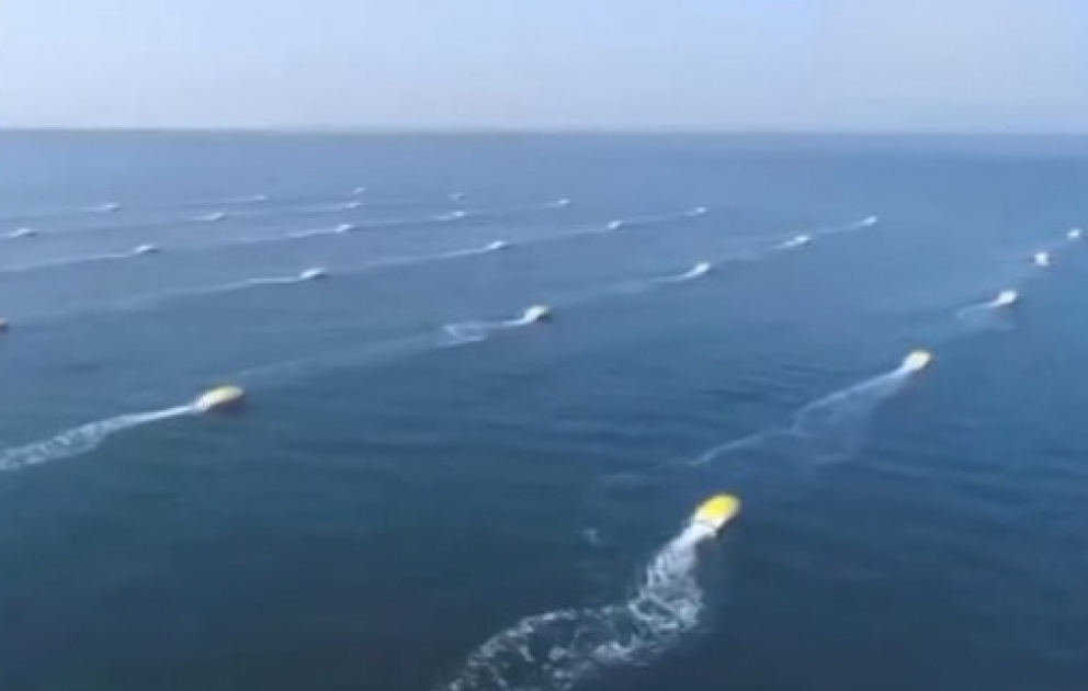 China tested a fleet of 56 robots