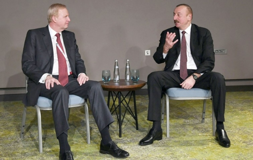 Treffen von Präsident Ilham Aliyev mit BP CEO Robert Dudley in Eskisehir