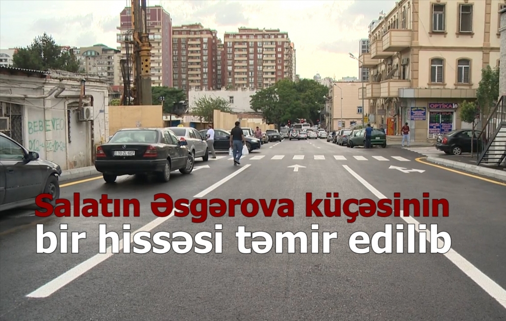 Salatın Əsgərova küçəsinin bir hissəsi təmir edilib