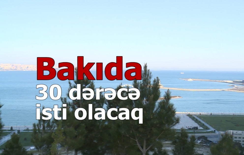 Bakıda 30 dərəcə isti olacaq