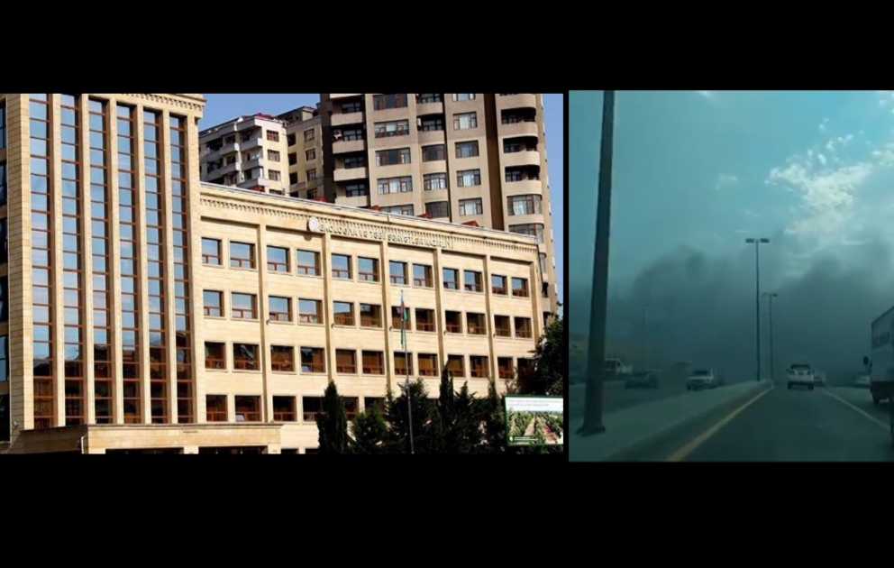 Ekologiya və Təbii Sərvətlər Nazirliyi Bakıda yanğın olan ərazidə atmosferdən nümunələr götürüb