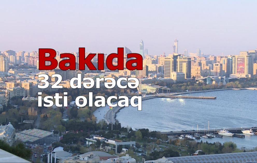 Bakıda 32 dərəcə isti olacaq