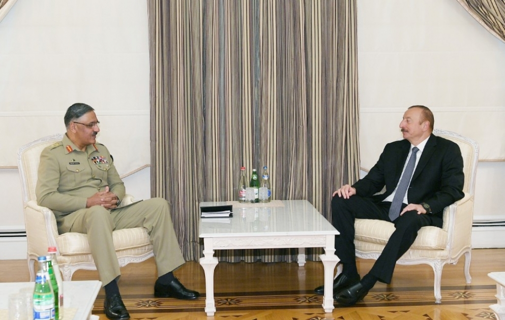 Prezident İlham Əliyev Pakistanın Birləşmiş Qərargah Rəisləri Komitəsinin sədrini qəbul edib